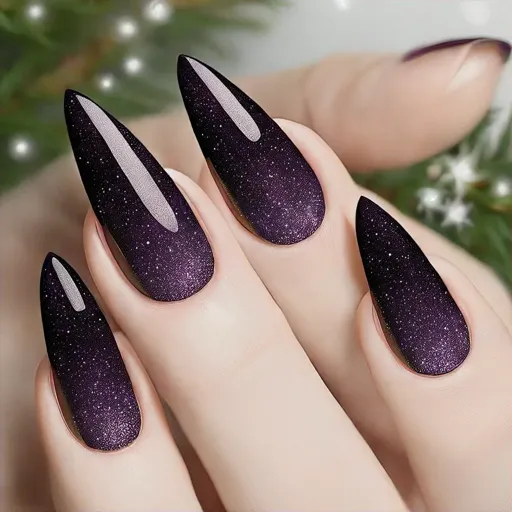 Purple nail art discount